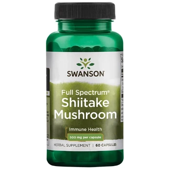 SWANSON Shiitake 500mg - 60 kaps.