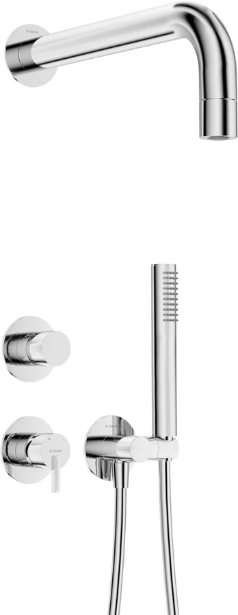 Concealed shower set with hand shower