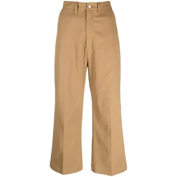 Kelnės moterims, Ruda, Wd lg chno-cropped-flat front