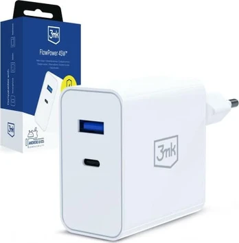 3Mk Protection 3mk FlowPower 45W 1A1C PD3.0 QC4+ Baltas