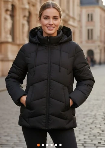 Juodos spalvos moteriška striukė Camil