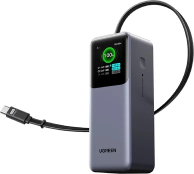 UGREEN 165W Power Bank with Retractable