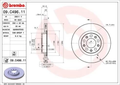 Stabdžių diskas BREMBO 09.C496.11 kaina