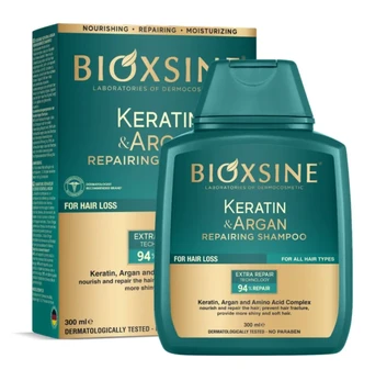 BIOXCIN Keratin&Argan atstatomasis plaukų šampūnas 300ml