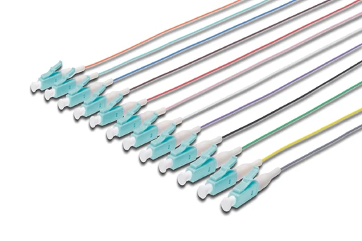DIGITUS colored pigtails, LC OM3 50/125 µ, Simplex
