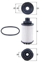 MAHLE OX 1137D Alyvos filtras