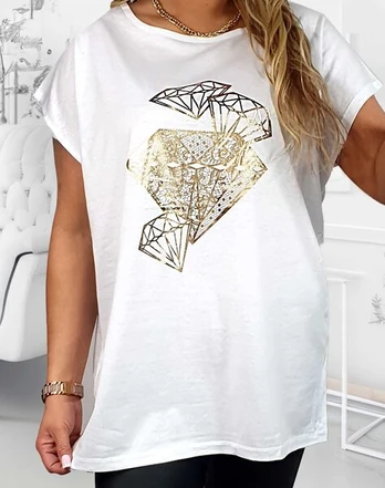 Palaidinė moterims Hazard, balta, 2XL