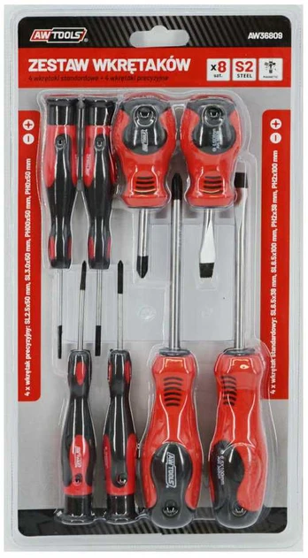 AW-Tools AWTOOLS AUKTUČIŲ RINKINYS BLISTER S2 / 8 vnt.
