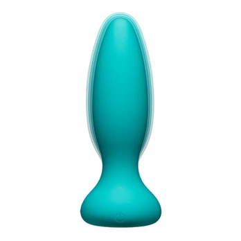 Doc Johnson A-Play Vibe Silicone Plug with Remote, 10 Modes, Juodas