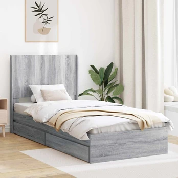Lova Lovos rėmas su saugojimu ir nugara 3 pcs Apdirbta mediena