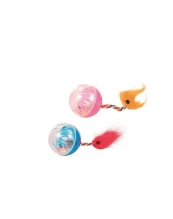 Trixie plastikinis kamuoliukas su uodegėle 4 cm 2 vnt. kaina