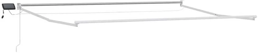 Manual Awning Frame with Solar LED 4 x 2 m Balta