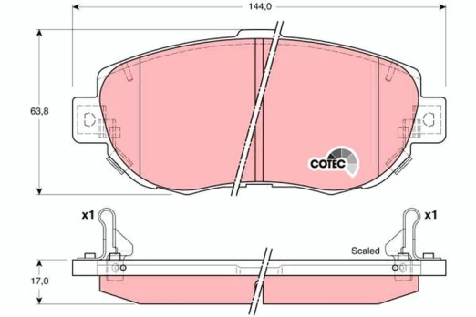 TRW GDB3235 Brake pad set