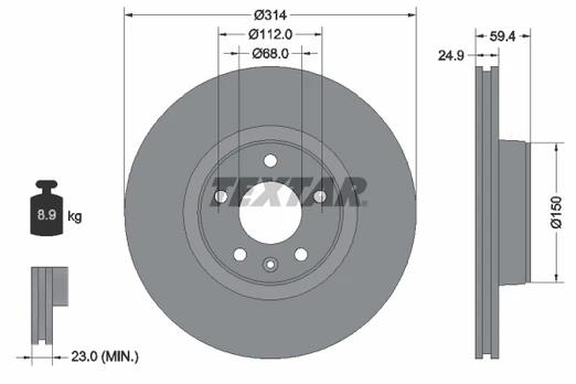 TEXTAR 92132205 Brake Disc