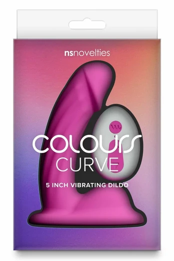 COLOURS Curve Vibrating 5 Inch Pink - Rechargeable Silicone Device