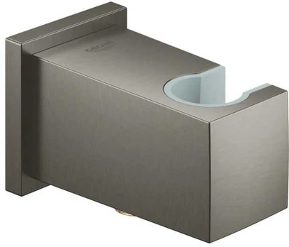 Euphoria Cube shower outlet elbow brushed hard graphite