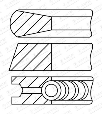 GOETZE 08-431900-10 Piston rings set