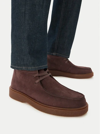 Auliniai batai Calvin Klein Text Rubber Apron Boot Nu HM0HM02256 Ruda