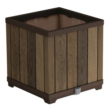 Vazonas Deco Square, 45,5 x 45,5 x 45,5 cm, Walnut