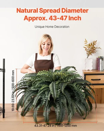 Dirbtinis Bostono papartis su 88 šakelėmis