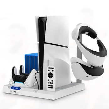 Dėklas iPega P5S028 All-in-One Charging Stand with Cooling for PS5/PS5 Slim Juodas