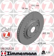 Stabdžių diskas ZIMMERMANN 590.2825.20 kaina