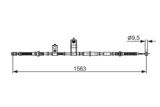 Trosas, stovėjimo stabdys BOSCH 1 987 482 897