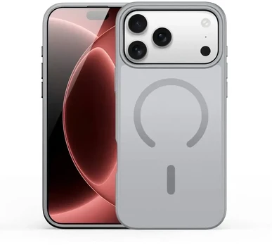 Dėklas DUX DUCIS case YIND compatible with MagSafe for iPhone 18 Pro Max / 17 Pro Max (Open Ring Version) pilkas