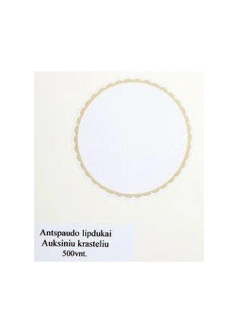 Lipdukai antsp.500vnt.karp.auks.kraštais