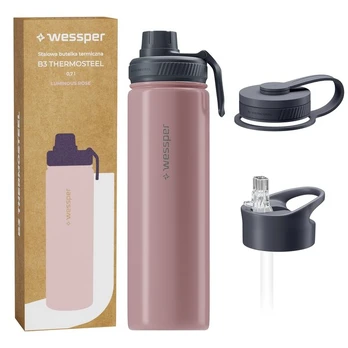 Wessper B3 THERMOSTEEL Luminous Rose 700 ml terminis buteliukas