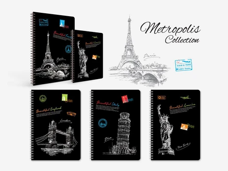 Sąsiuvinis Lastva Metropolis 11LS3113, langeliais, A4, 80 lapų