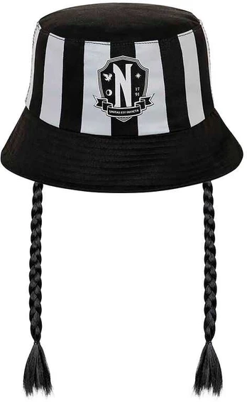 Karactermania Wednesday braids bucket hat
