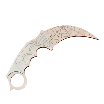 DIY medinis karambit peilis '' Spider-man web '' - 20cm