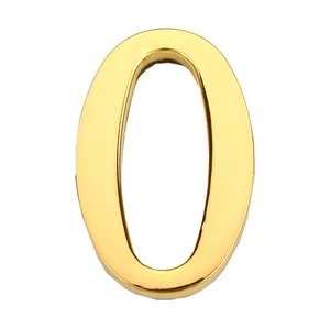 Durų numeris Haushalt GP-0, 4.5 cm x 2.8 cm, cinkas, aukso