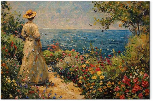 Artgeist Paveikslas - Nostalgic impression - a pensive woman contemplating