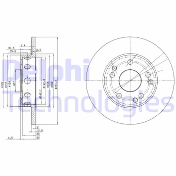 Stabdžių diskas DELPHI BG2288