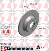 Stabdžių diskas ZIMMERMANN 100.1221.20 kaina
