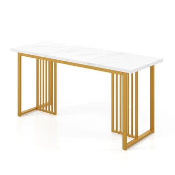 Valgomasis stalas, 160x60x76 cm, Balta