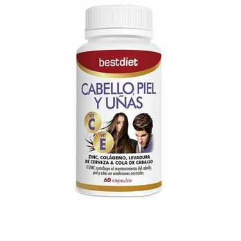 Kapsulės Best Diet Cabello, Piel y Uñas Vit C Vit E (60 Kapsulės)