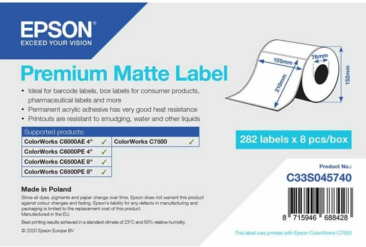 Etiketės spausdinimui Epson C33S045740