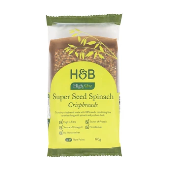 H&B duoniukai su sėklomis ir špinatais, 170 g