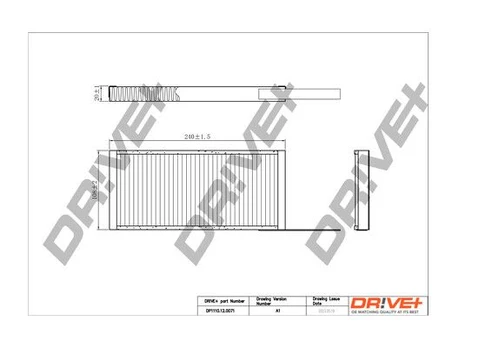 Filtras, salono oras Dr!ve+ DP1110.12.0071