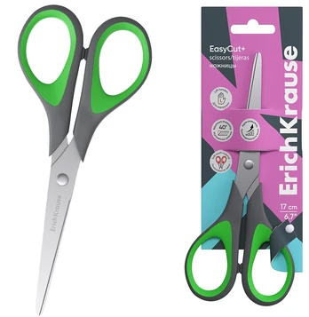 Žirklės EASYCUT+, ErichKrause, 17cm, kairiarankiams