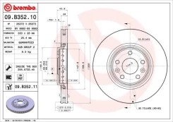 Stabdžių diskas BREMBO 09.B352.11 kaina