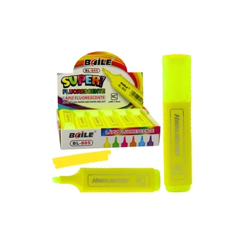 Lean Highlighter Marker For Notes School Office Neon Intense Geltona