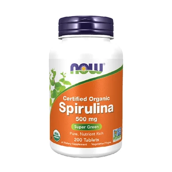 NOW Ekologiška Spirulina 500mg 100 tabl.