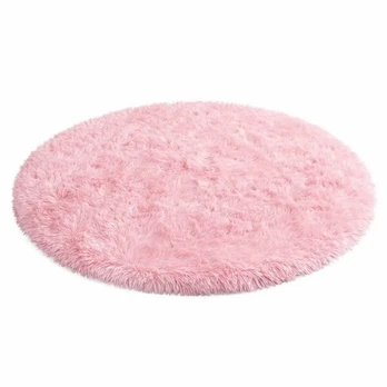Apvalus kilimas, vientisas, minkštas, 1 vnt., Solid Color - Pink - 100cm