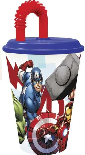 „Avengers“ šiaudelio formos puodelis „Rolling Thunder“, plastikinis, 430 ml