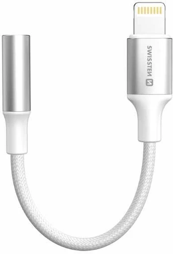 Swissten Textile Lightning to Jack 3.5mm Audio Adapteris 15cm