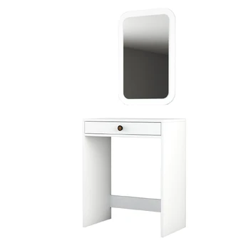 Makiažo stalas Lizbon Mirror - Baltas